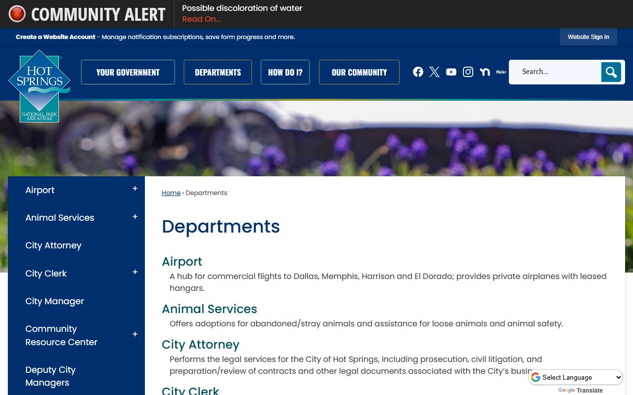 Hot Springs Residents Directory police records