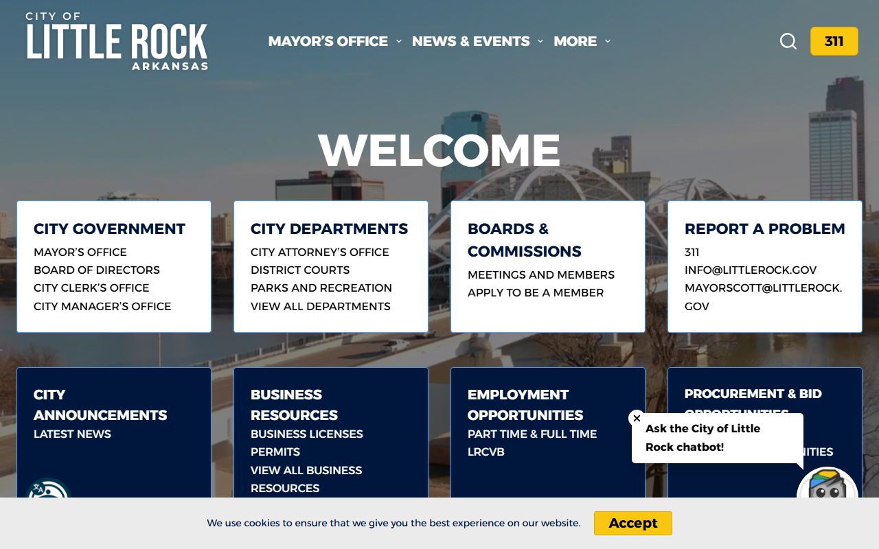 Little Rock Residents Directory city government portal