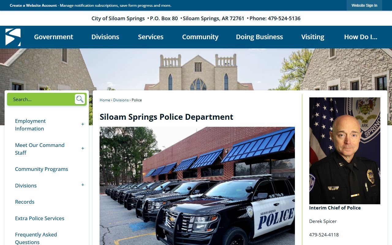 Siloam Springs Residents Directory police records