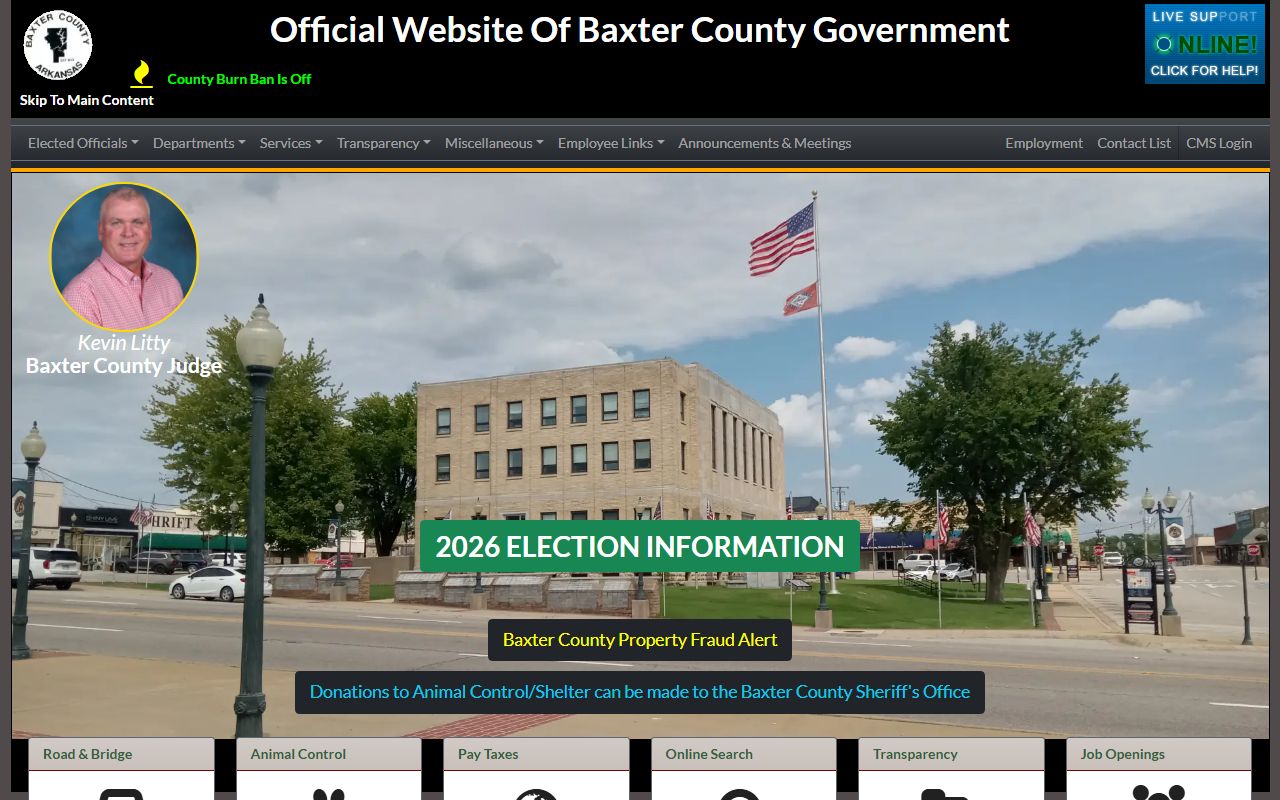 Baxter County Residents Directory government home page