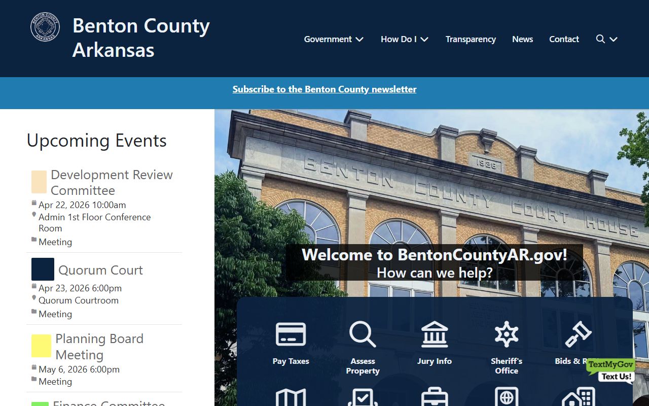 Benton County Residents Directory government home page