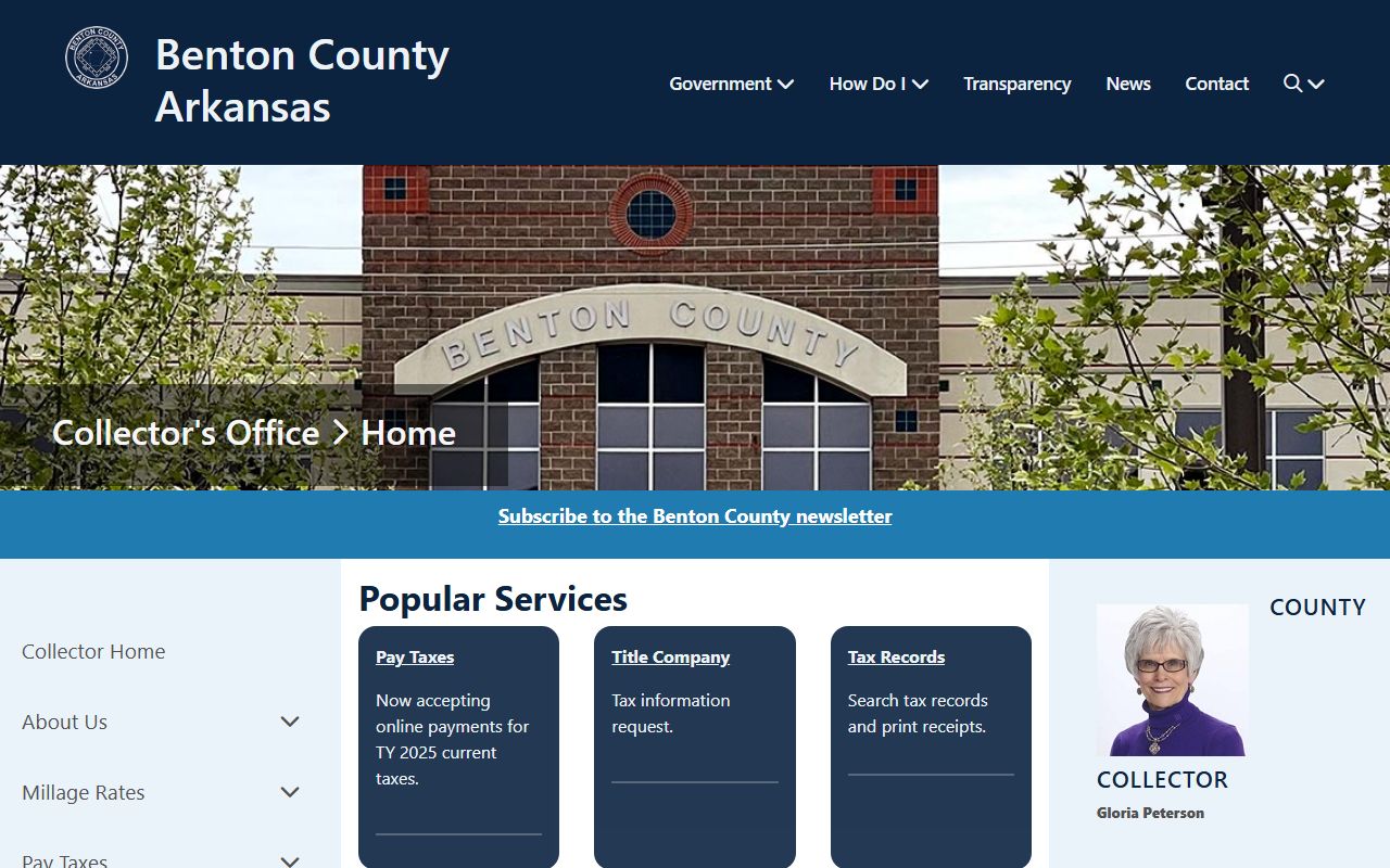Benton County Residents Directory collector office portal