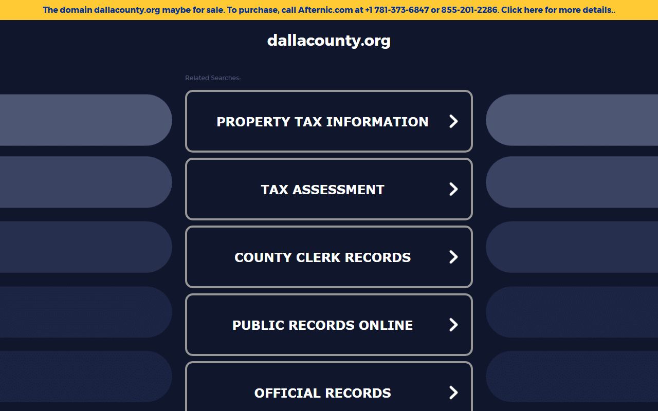 Dallas County Residents Directory county government site