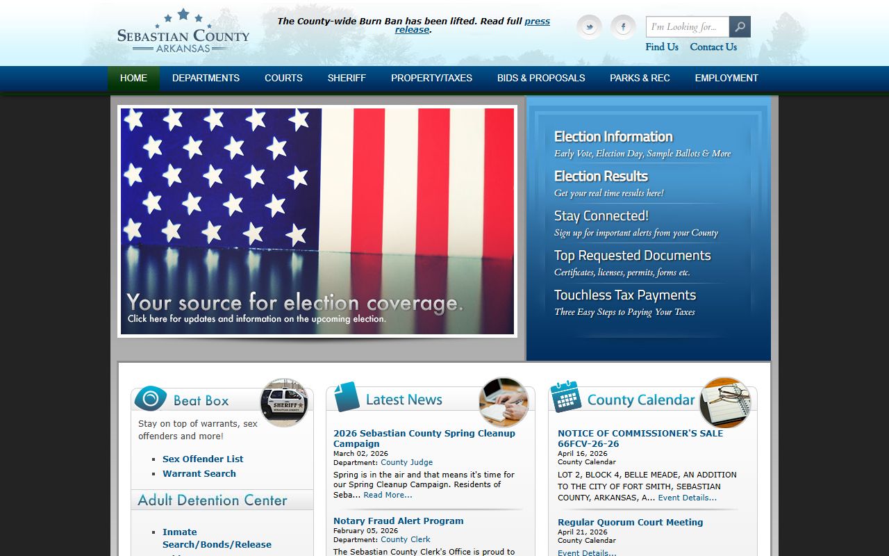 Sebastian County Residents Directory government website